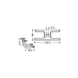 MCM 10502-73002 Stainless Steel H Twin, Centered, 1.25 Inch Offset Burner
