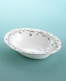Martha Stewart Collection with Wedgwood Flourish Open Vegetable Bowl in Ecru, 9.75