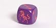 16mm d6 Opaque Unicorn Dice, Purple w/Pink