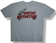SOCIAL DISTORTION - Bullet Print - Gray 30 Singles Cotton Jersey T-shirt