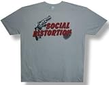 SOCIAL DISTORTION - Bullet Print - Gray 30 Singles Cotton Jersey T-shirt