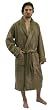 Noble Mount Men's Premium Coral Microfleece Plush Spa/Bath Robe - Capuccino & White Available