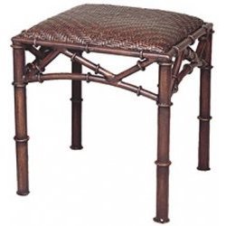 Click here to buy Ethan Vanity Stool (Mahogany) (18H x 15W x 15D) by Stacks and Stacks.