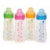 Mam 11 oz bottles (4 months+) 3 pack - boy colors