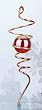 Red Carpet Studios Cyclone Tail Wind Spinner, 11-Inch Long, Copper with Red Marble