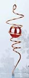 Red Carpet Studios Cyclone Tail Wind Spinner, 11-Inch Long, Copper with Red Marble
