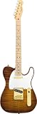 Fender Select Telecaster Flame Maple Top Chambered Ash Body Electric Guitar Violin Burst Gold Hardware