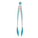 Kitchen Craft Colourworks Silicone Tongs, Blue, 30cm