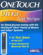 One Touch Ultra Test Strips 100 Ct Box Exp. 04/2009 OR Better