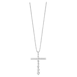 14k White Gold Journey Cross Pendant (1/4 cttw, J-K Color, I2-I3 Clarity)