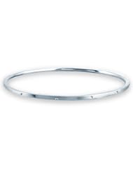 Alex Woo "Sienna" Sterling Silver Round Bangle