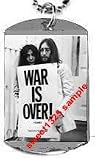 Sporting Goods : JOHN LENNON-WAR IS OVER-Necklace-Dogtag-FREE CHAIN & GIFT BOX