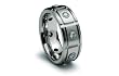Stainless Steel Ring Mechanical Band with CZ