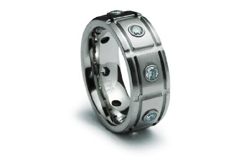 Childrens Toyshop  Jewelry : Stainless Steel Ring Mechanical Band with CZ