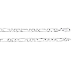 Sterling Silver Figaro Chain 5mm & 20 Inches