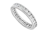 3.00ct tw Natural Diamond( G-H-SI) Eternity Band In 14K White Gold