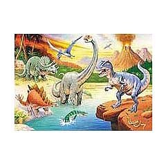 Glow-in-the-Dark Jigsaw Puzzle - Age of Dinosaurs: 100 Pcs