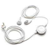 Premium White 3.5mm In-ear Stereo Headphones with Volume Control and Playba ....