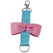 Bow Key Chain - Turquoise/HotPink