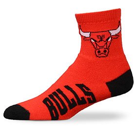Chicago Bulls Team Logo Quarter Sock Large