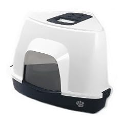 Europet-Bernina Eck-Toilette m Dach gro� in Anthrazit-Schwarz