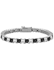 Black and White Diamond Tennis Bracelet with 7 CT Diamonds