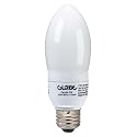 Globe 4753101 7-Watt B-Type Compact Fluorescent Chandelier Light Bulb with Medium Base, 4-Pack