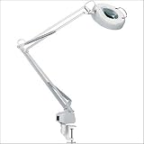 Lite Source LSM-182BLK / LB-14BLK Mag-Lite One Light Magnifier Lamp in Black with 5 Diopters with Op