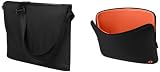 Be.ez - 100868 - Bundle LA Garde Robe + LA robe - Sacoche en Nylon pour MacBook 13" - Noir/Orange