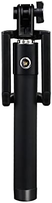 Selfie Stick, Wired Selfie Stick[Battery Free] or Bluetooth Remote Control for iPhone SE/6S/6S Plus/6/6 Plus/5S/ GalaxyS7/ Galaxy S7 Edge/ Nexus 6p/ LG G5 &amp; More (Black)