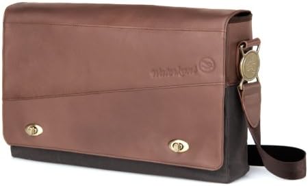 Waterkant Beach Gold Real Leather Shoulder Bag for Apple MacBook Pro and for Retina 33 cm / 13 Inches and 38.1 cm / 15 Inches Brown