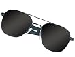 Humvee Pilot 52MM Black Sunglasses Headwear Sunglasses