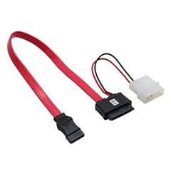 DeLock Kabel SATA Slimline Buchse + 2 pin Power > SATA Kabel 1 x SATA 7 + 6 pol / Buchse  + 1 x 2 pol Strom /Stecker auf 1 x SATA 7 pol 0.3 m
