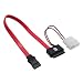DeLock Kabel SATA Slimline Buchse + 2 pin Power > SATA Kabel 1 x SATA 7 + 6 pol / Buchse  + 1 x 2 pol Strom /Stecker auf 1 x SATA 7 pol 0.3 m