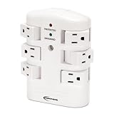 Innovera 71651 Wall Mount Surge Protector, 6 Outlets, 2160 Joules