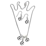 Soccer Ball Necklace and Earring Set