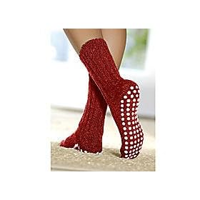 FootSmart Men's / Women's Treaded 100% Wool Slipper Socks