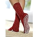 FootSmart Men's / Women's Treaded 100% Wool Slipper Socks