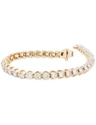 Seven Carat Diamond Tennis Bracelet in 14kt Yellow Gold