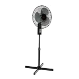 Boston 16 Inch Pedestal Fan, Metal, Black (25974)