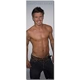 David Beckham (Shirt Off, Tattoos, Door) Sports Poster Print - 24x60