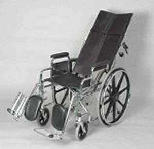 16“ Full Reclining Wheelchair With Elevating Legrests