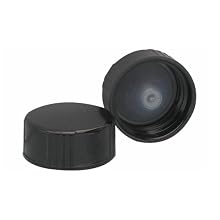 Wheaton 239257 Black Phenolic Screw Cap with PE Poly-Seal Liner, 24-400 Size (Pack of 144)