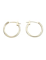 14k Gold 14mm Click Hoop Childrens Earrings
