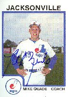 Mike Quade, Jacksonville Expos - Expos Affiliate, 1987 ProCards Autographed Card