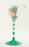 Hand paint Martini Glass -- Flamingo