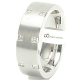 .18ct VVS E-F 14K White Gold Classy High End Mens Diamond Wedding Band