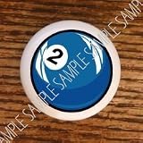 SPORTS RECREATION BILLIARDS POOL #2 BALL DRAWER PULLS KNOBS