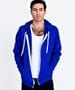 American Apparel F497 Flex Fleece Zip Hoody - Lapis F497 M