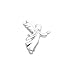 Sterling Silver Small Angel Lapel Pin